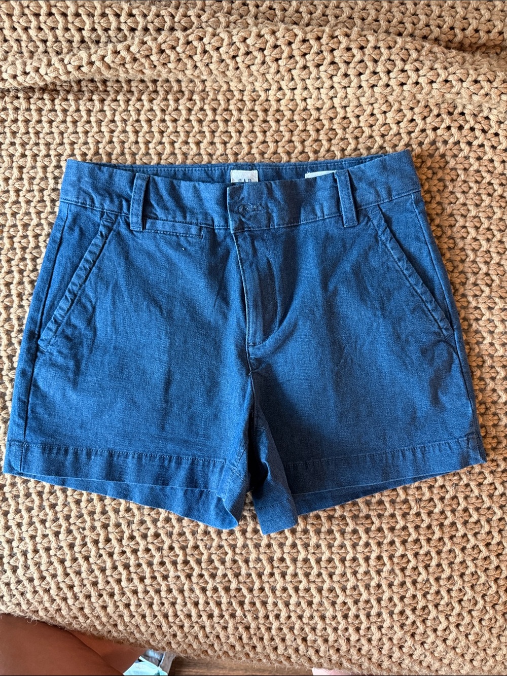 GAP Women's Indigo High-Waist Cotton Denim Shorts Size 0